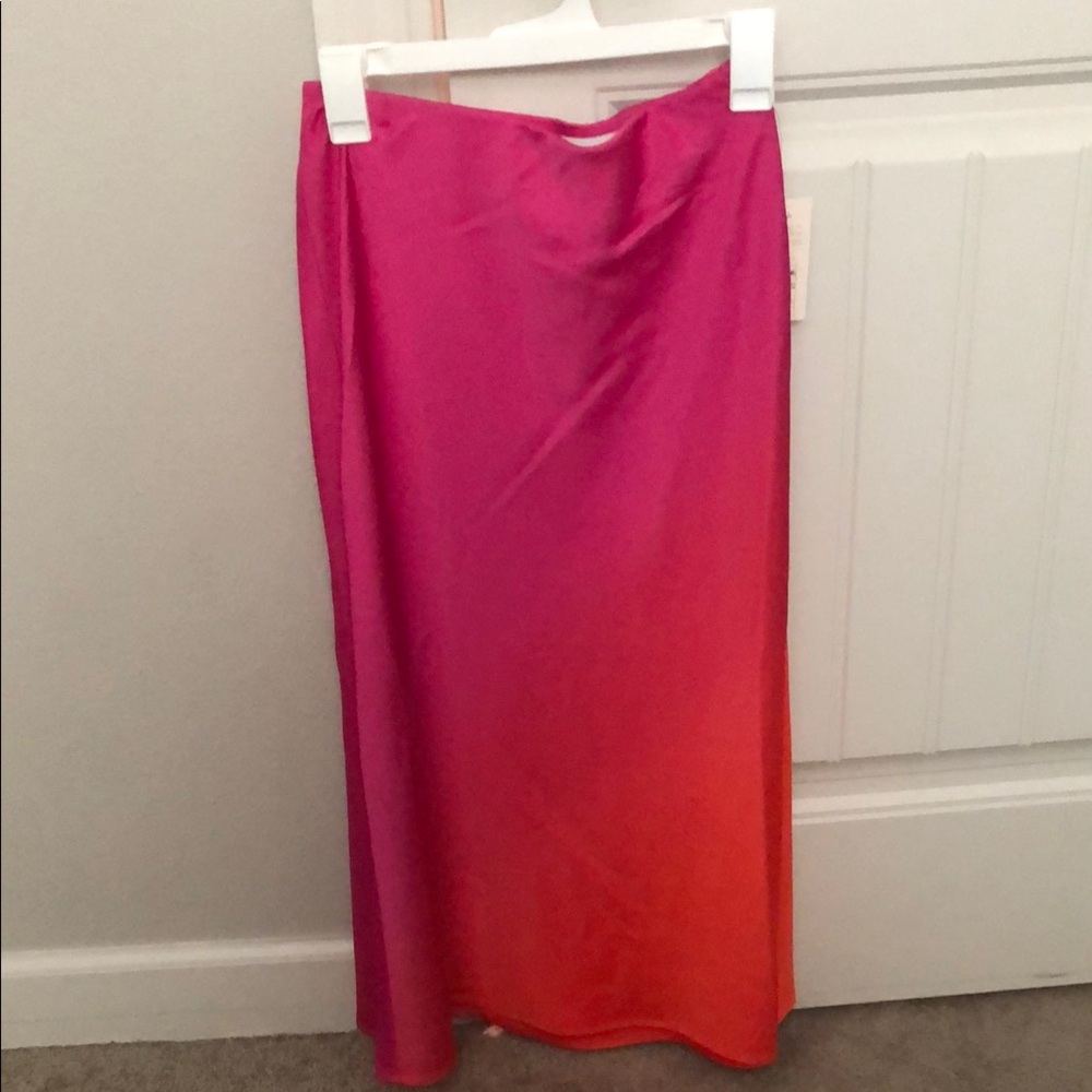Vibrant Pink and Orange Women's Skirt